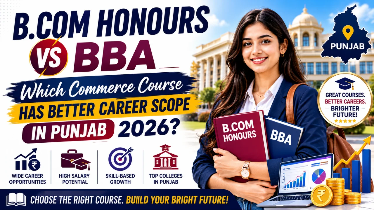 B.Com Honours vs BBA career scope comparison Punjab 2026